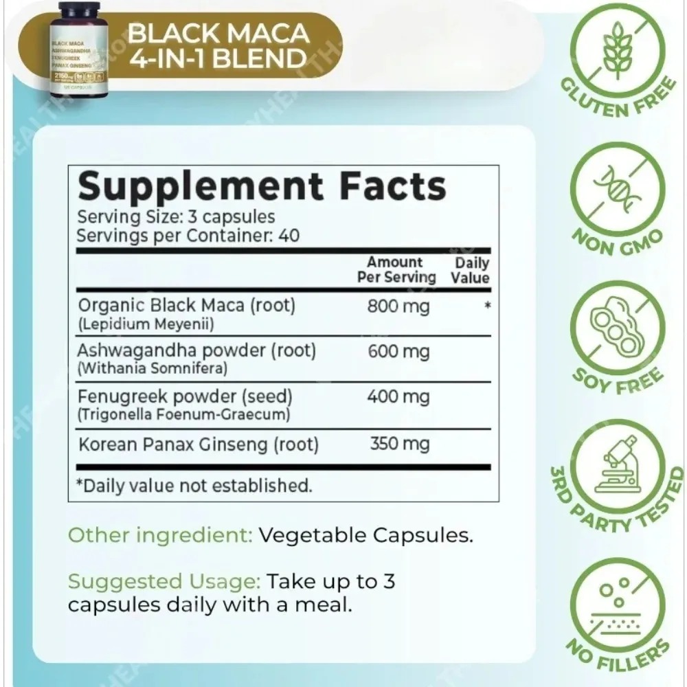 Capsule 4-in-1 di Maca Nera Bi - Valerian Root Capsule recensione e prezzo